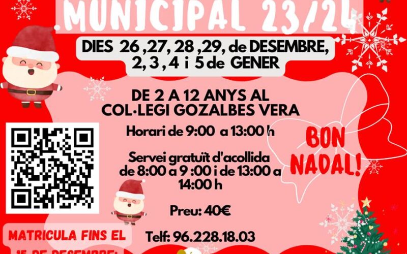 Xàtiva ofrecerá de nuevo el servicio de Escuela Municipal de Navidad para mejorar la conciliación familiar